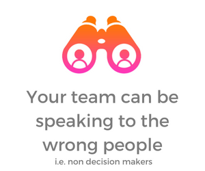 your team can be speaking to the wrong people